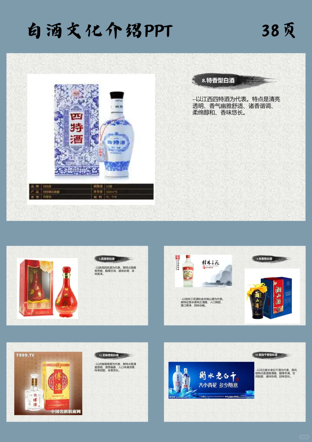 白酒文化介绍PPT模版