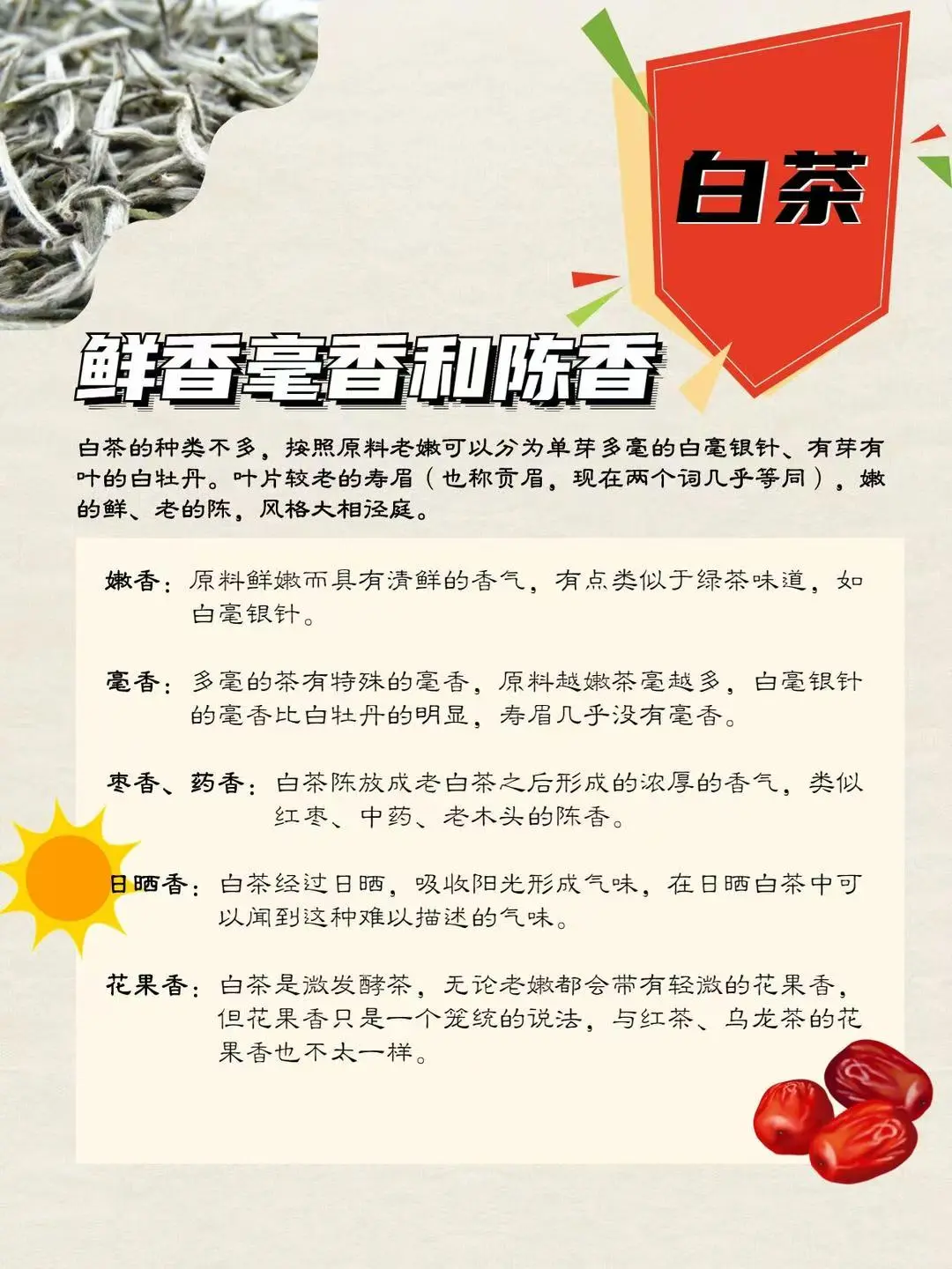 六大茶类基本香气类型