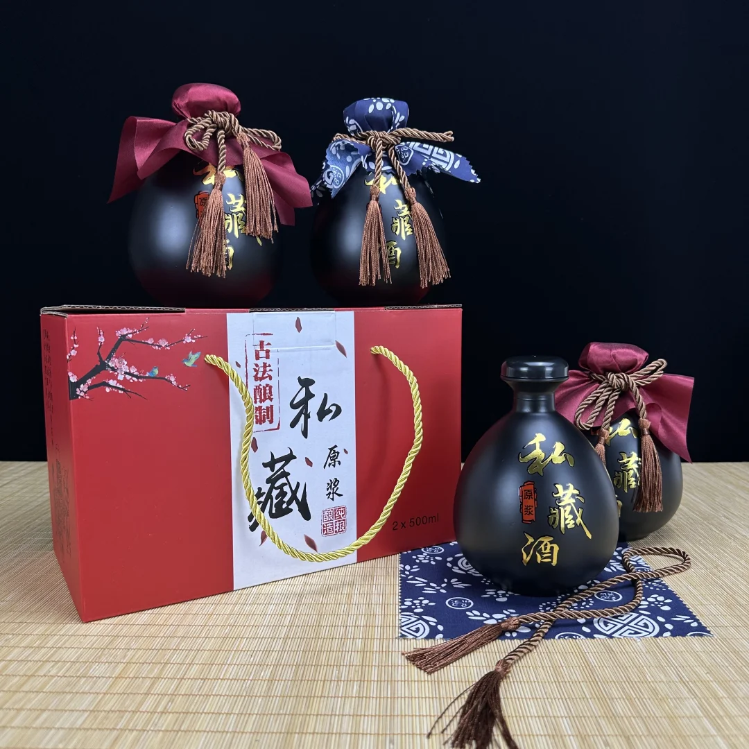 古风手提白酒礼盒