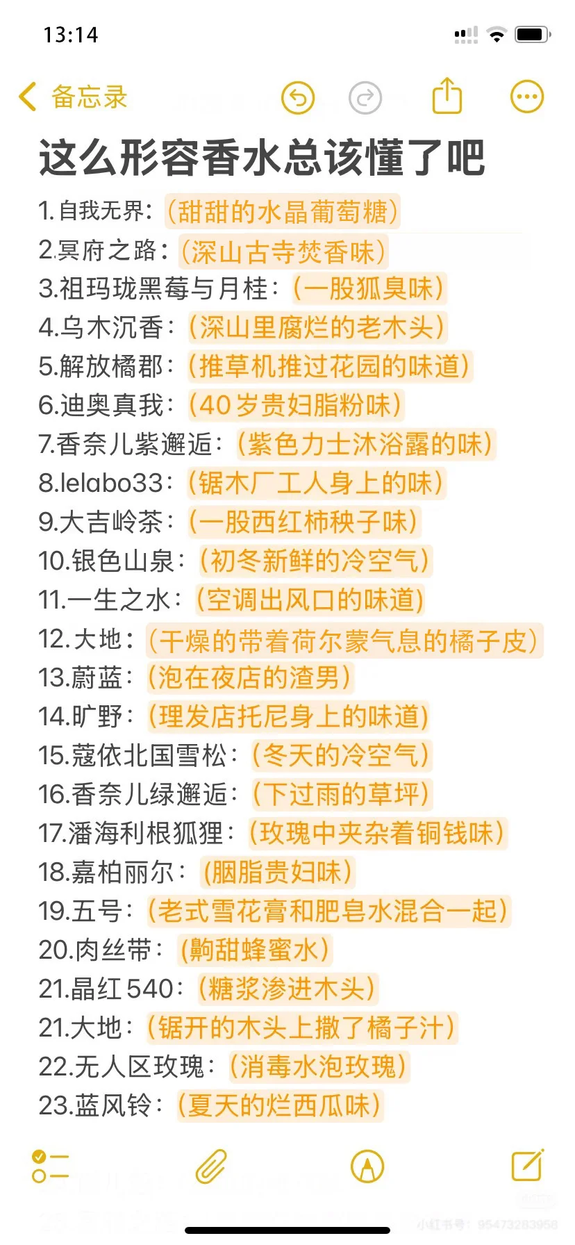 这么形容香水总该懂了吧