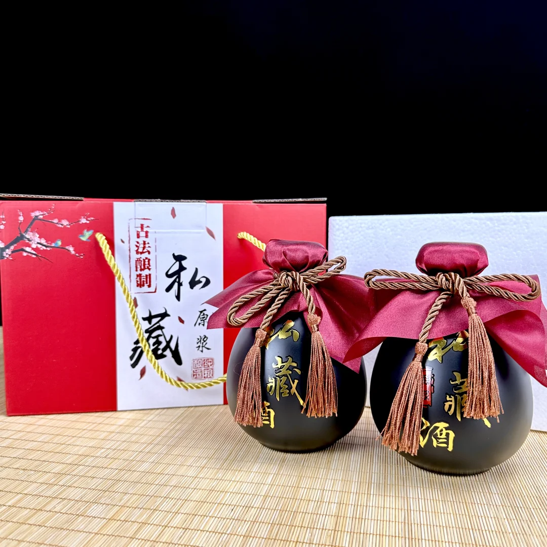 古风手提白酒礼盒