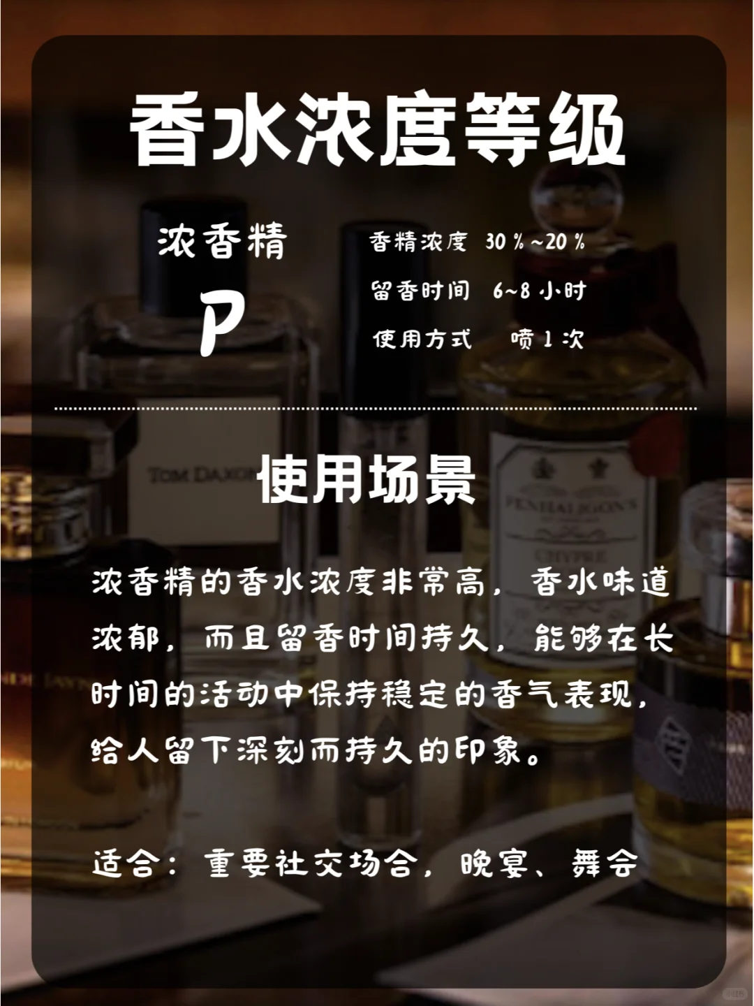 香水浓度的使用指南