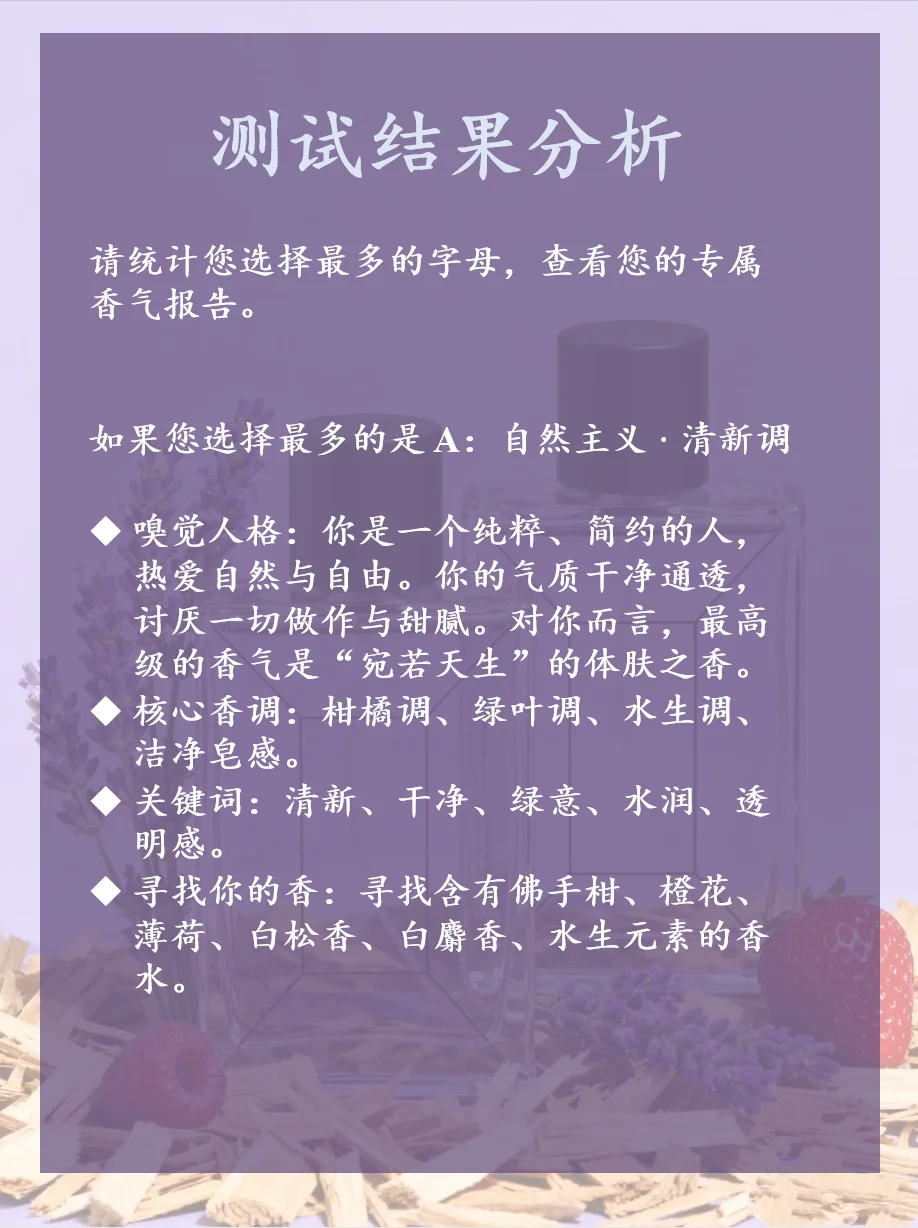 超准！测出你的香气人格！简直太懂我了?