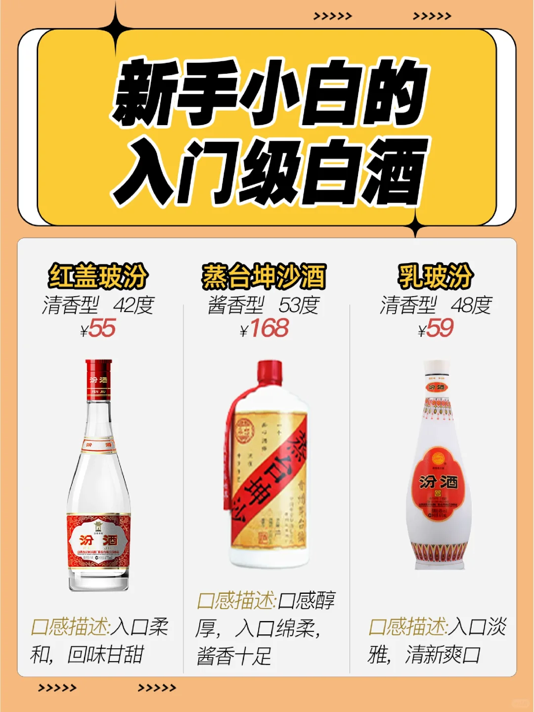 新手小白的入门级白酒