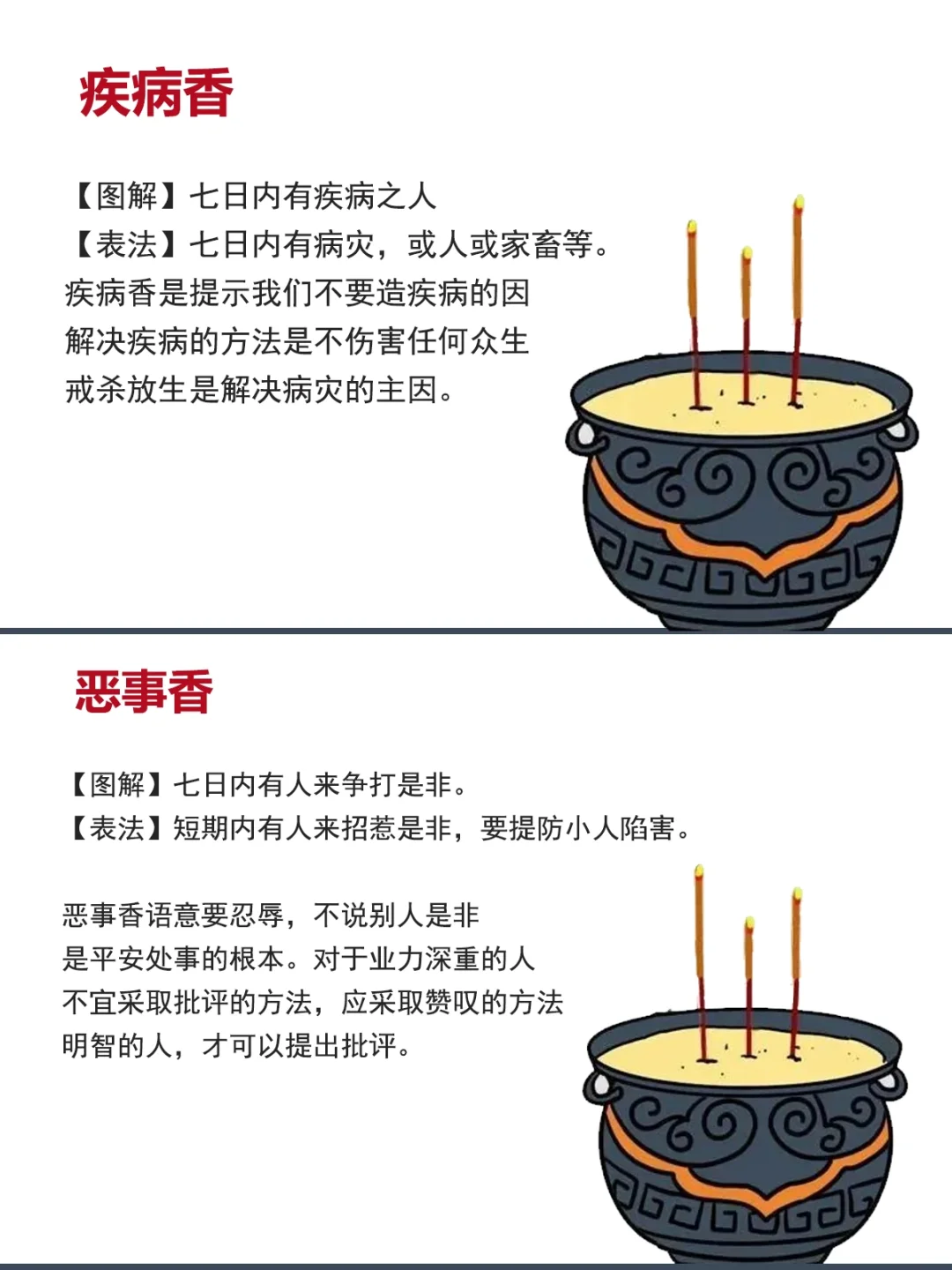 年轻人！别乱来！?三支香的24种寓意❗