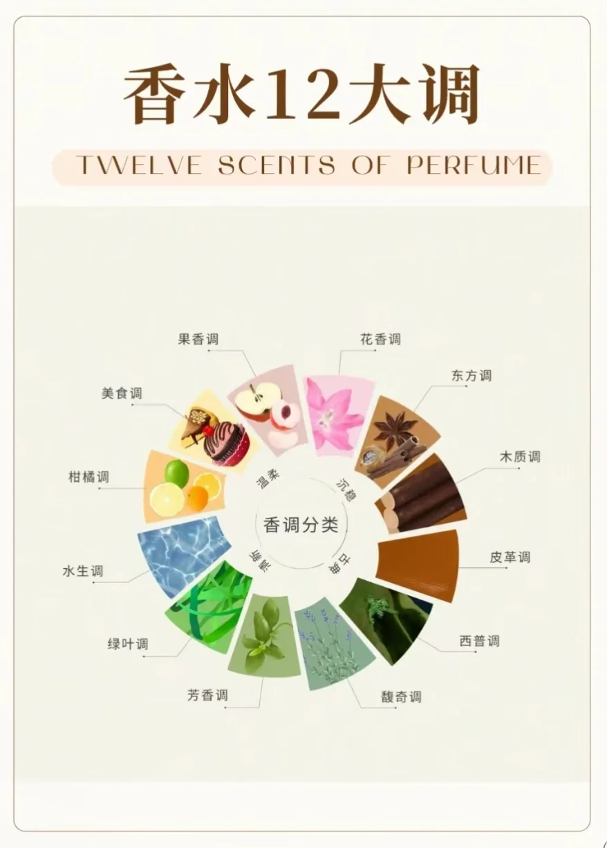 香水的12种香调分类，调香爱好者码住❗❗❗