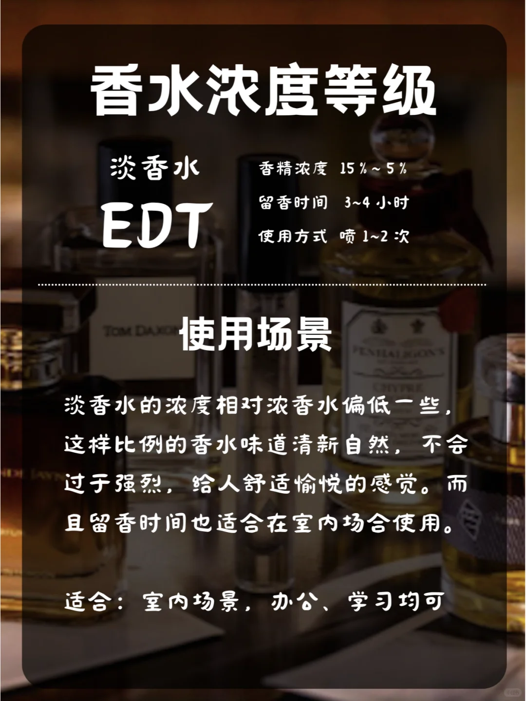 香水浓度的使用指南