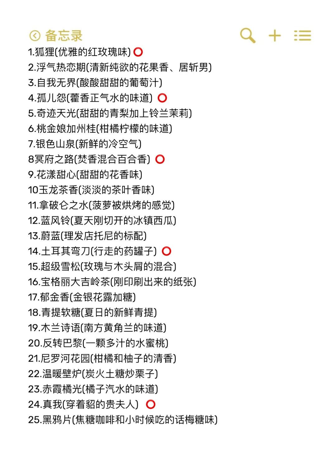 大白话形容100种香水！