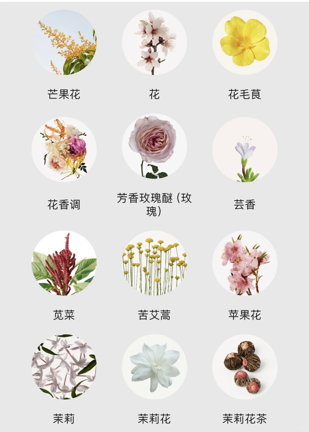 不会还有人不知道香水香调都有哪些吧！