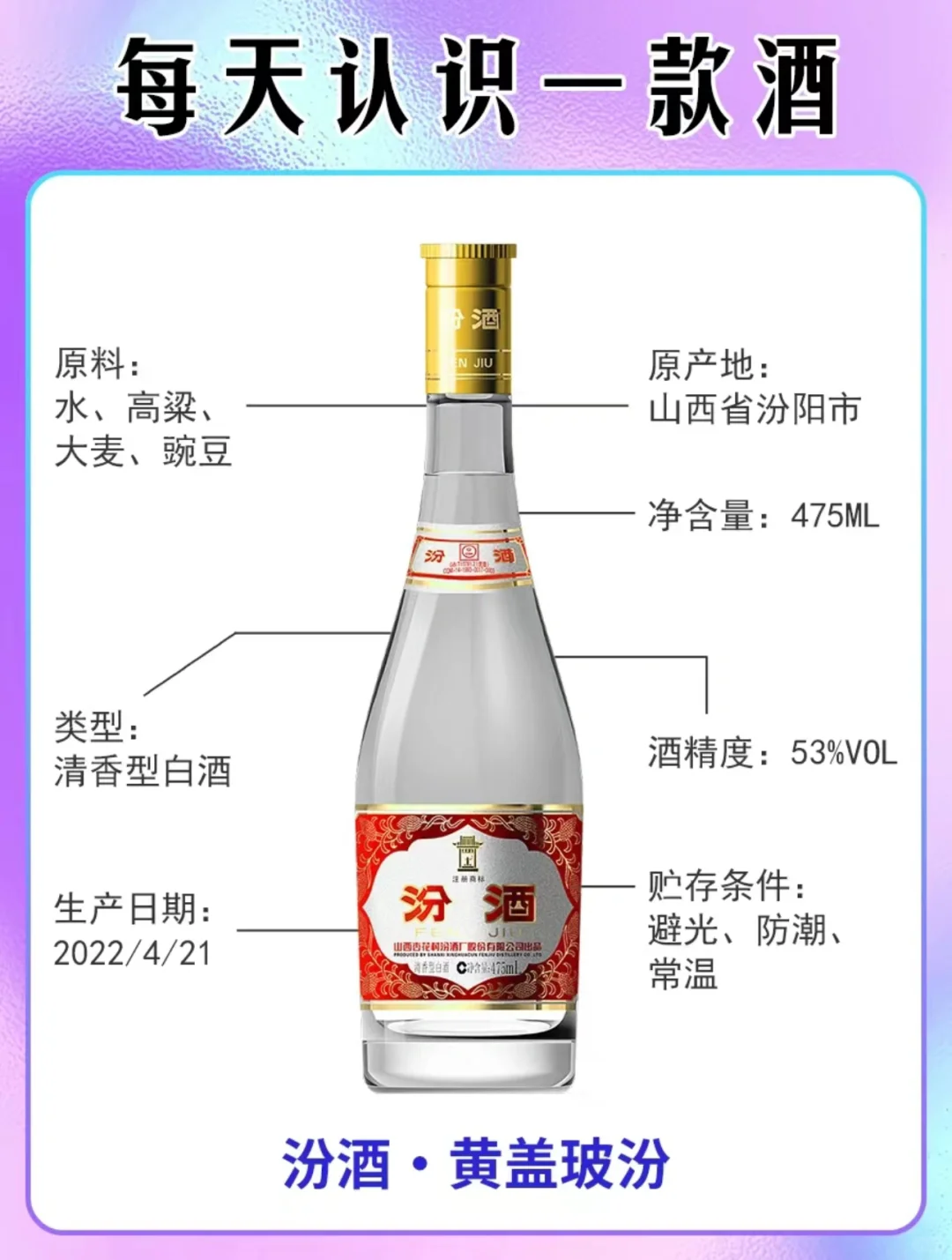 一分钟了解汾酒 黄盖玻汾❗️