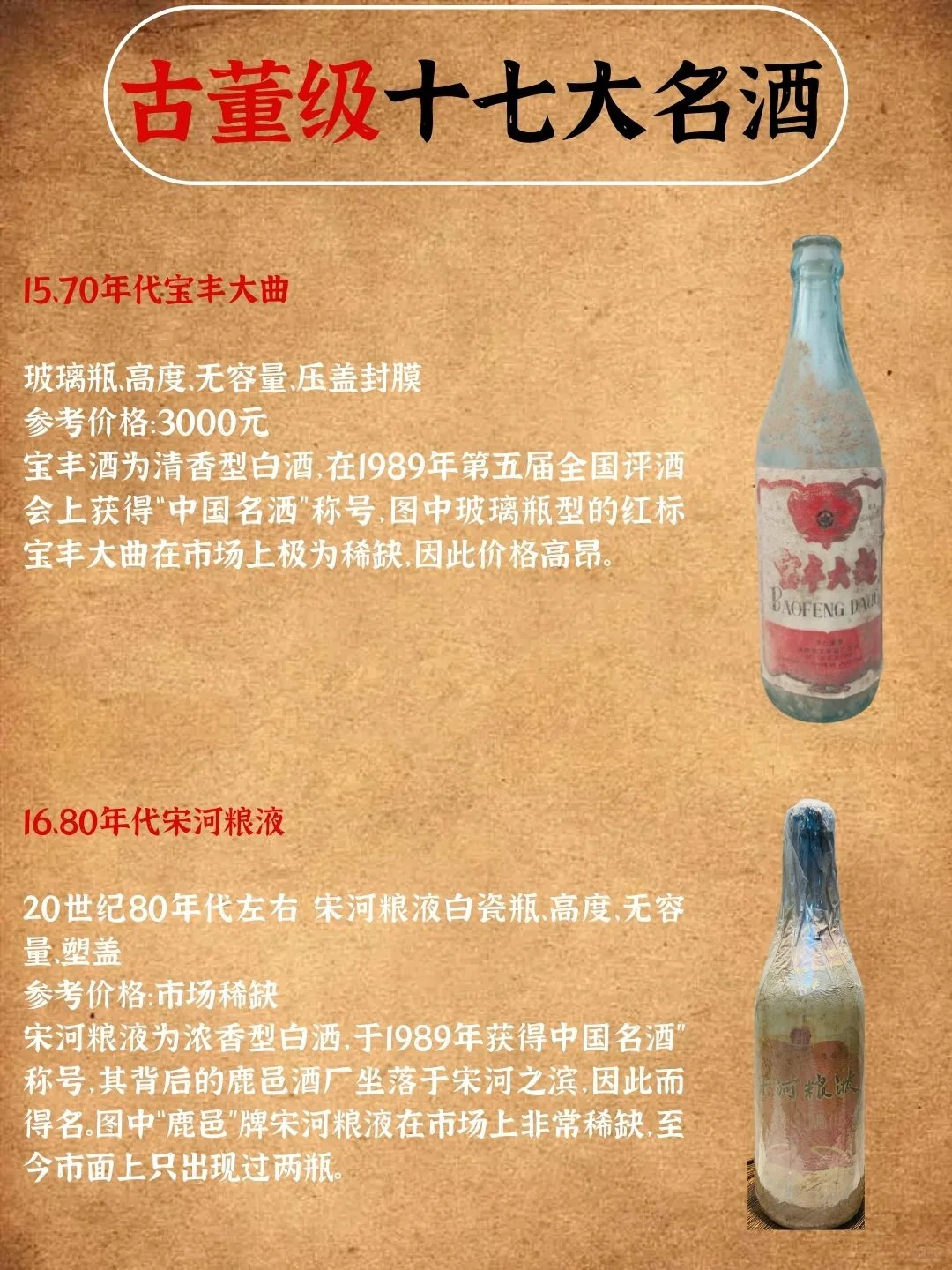 名酒收藏指南｜十七大古董级名酒？你知道吗？