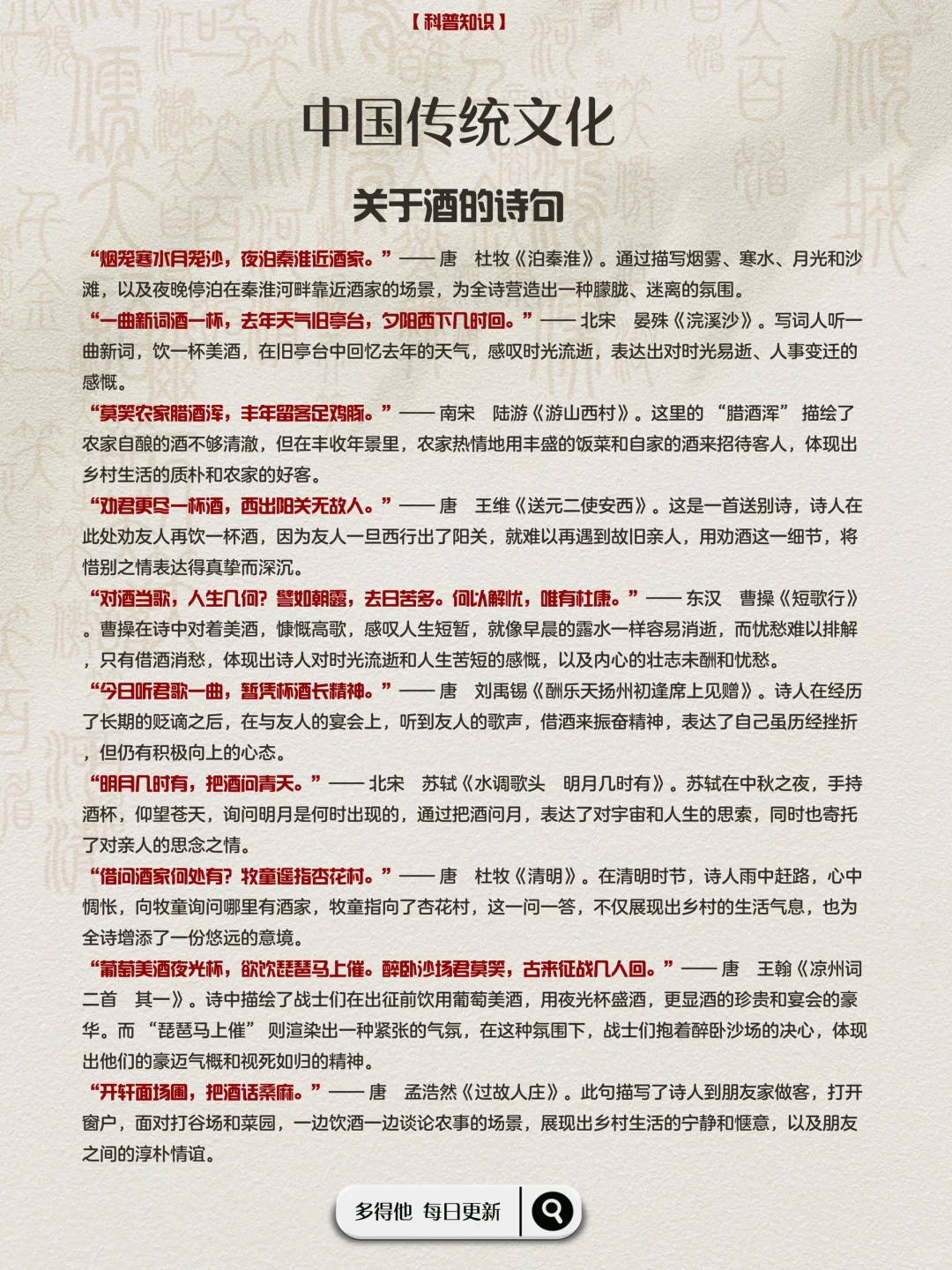 中国传统文化～酒文化