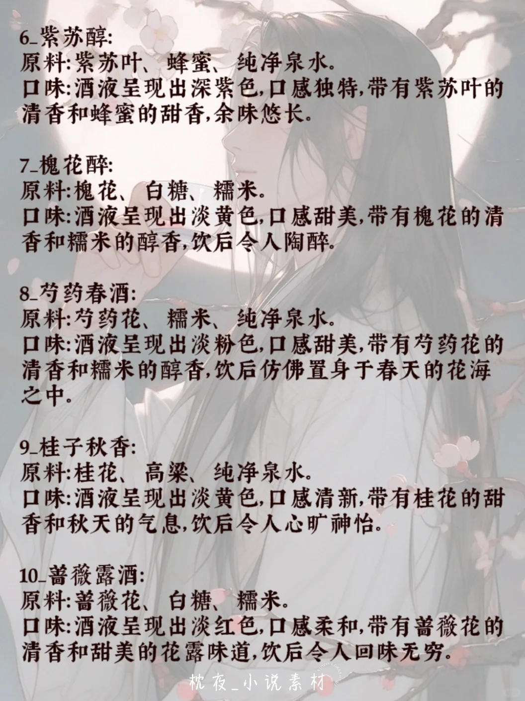 『小说素材』40种古代美酒