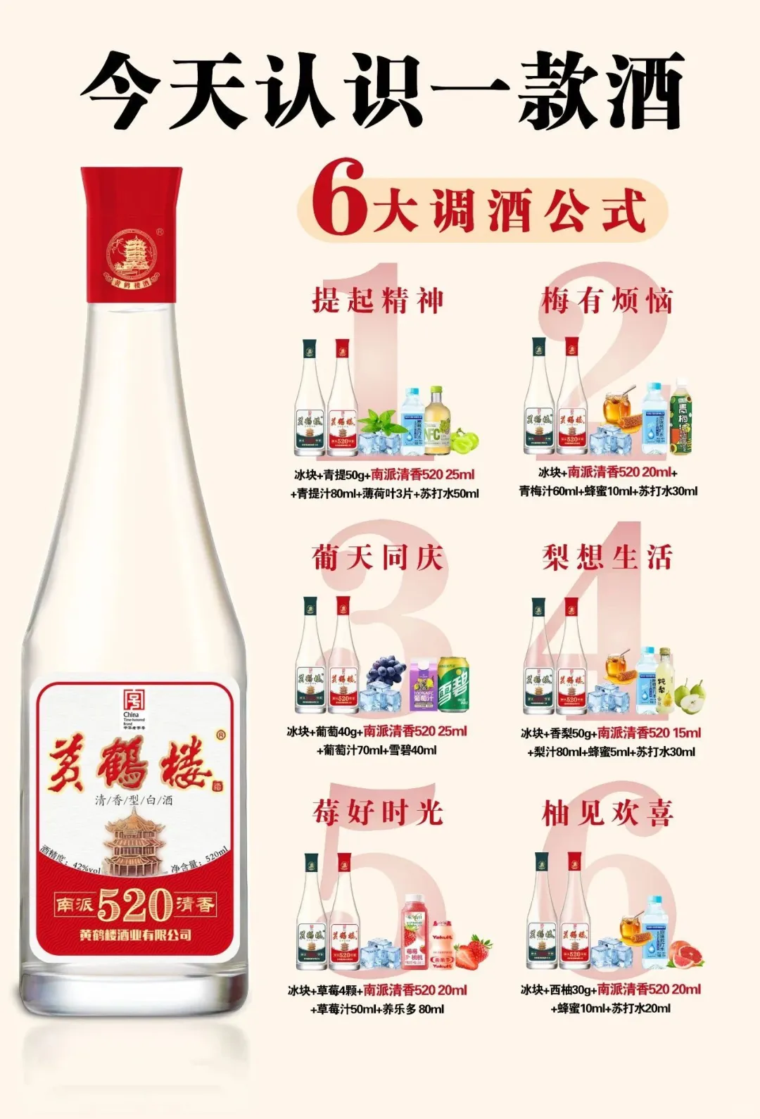 今天认识一款酒 | 黄鹤楼酒·南派清香520