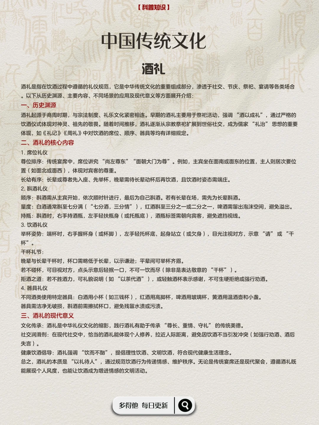 中国传统文化～酒文化