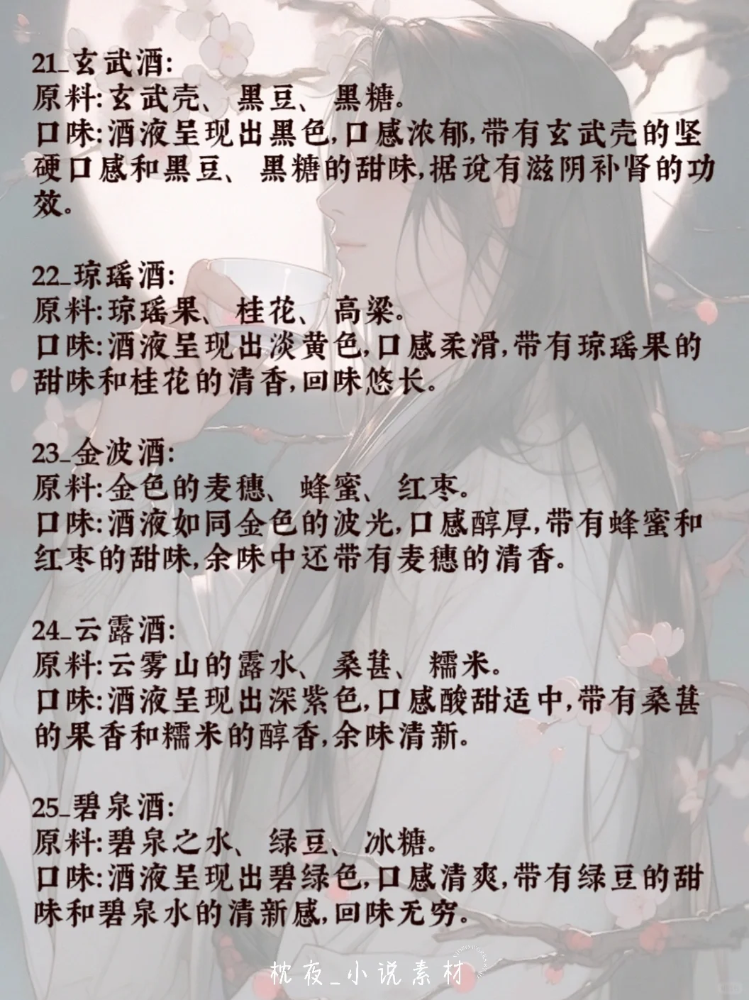 『小说素材』40种古代美酒