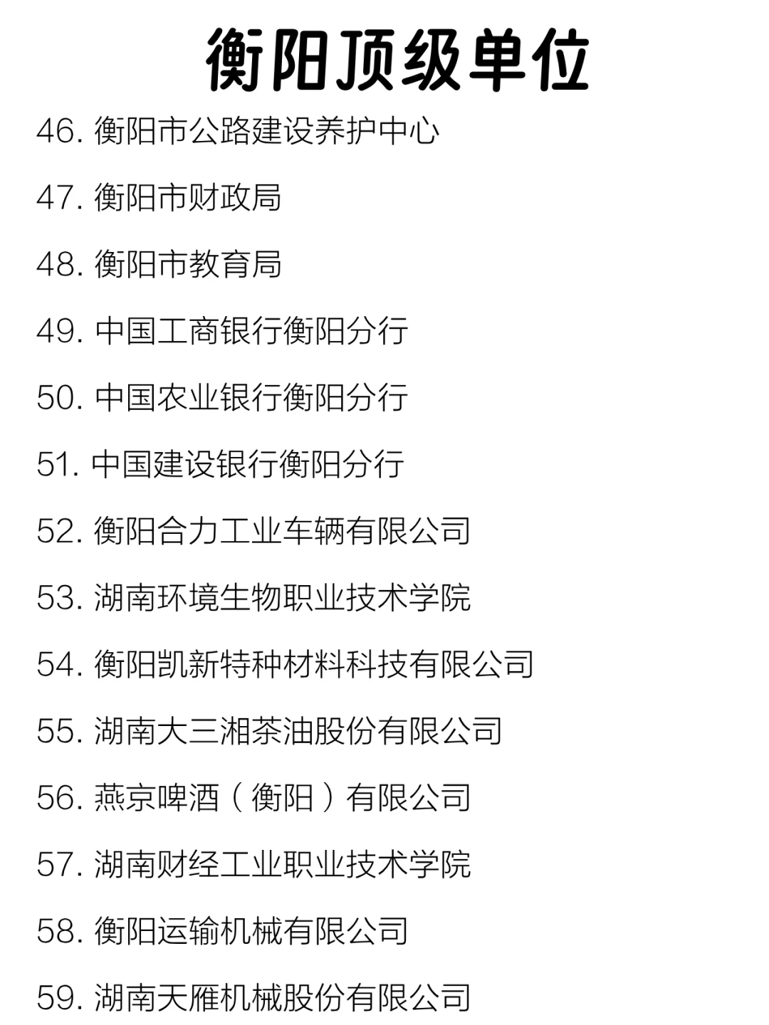 衡阳顶级单位盘点来啦～