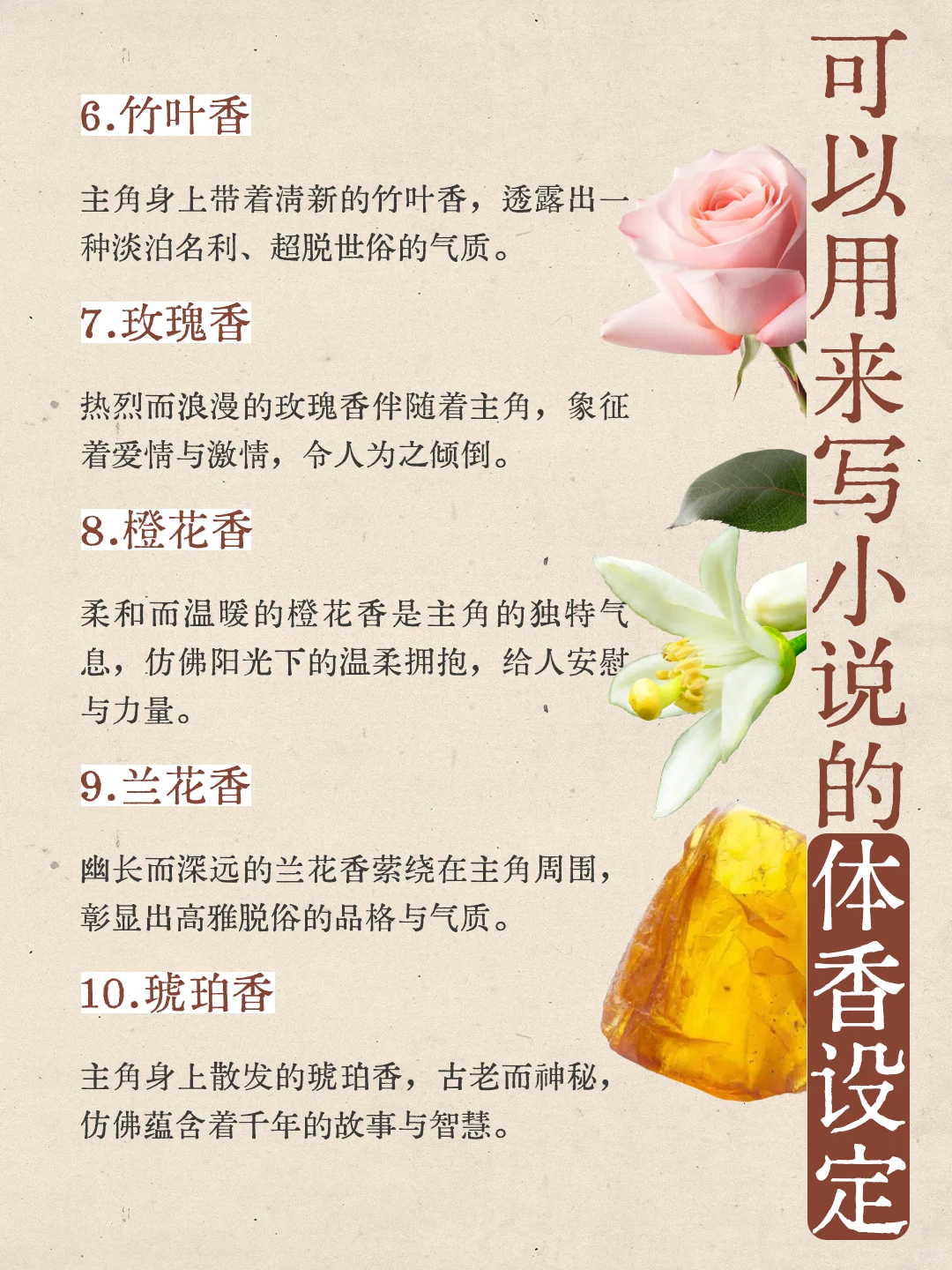 ?写小说|“体香”素材大放送 ??️