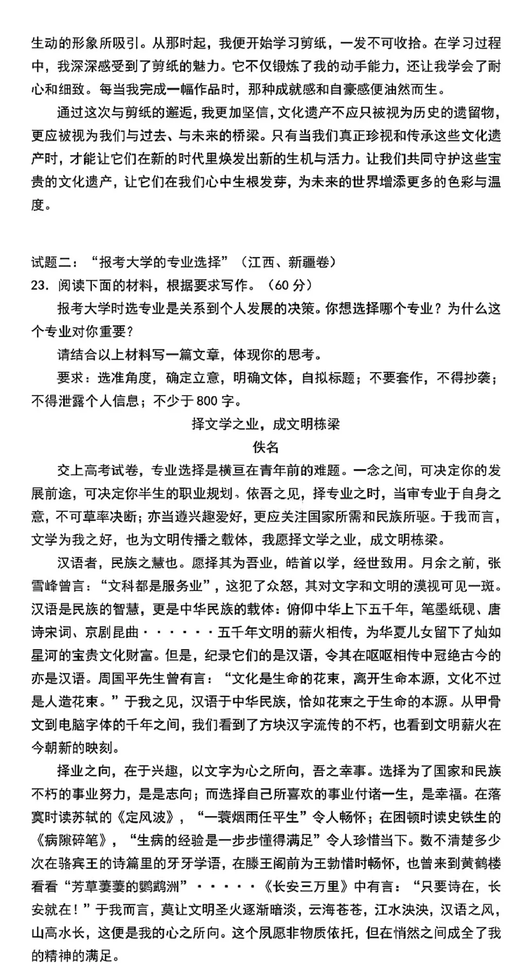 2024九省联考优秀作文10篇，真的太绝了