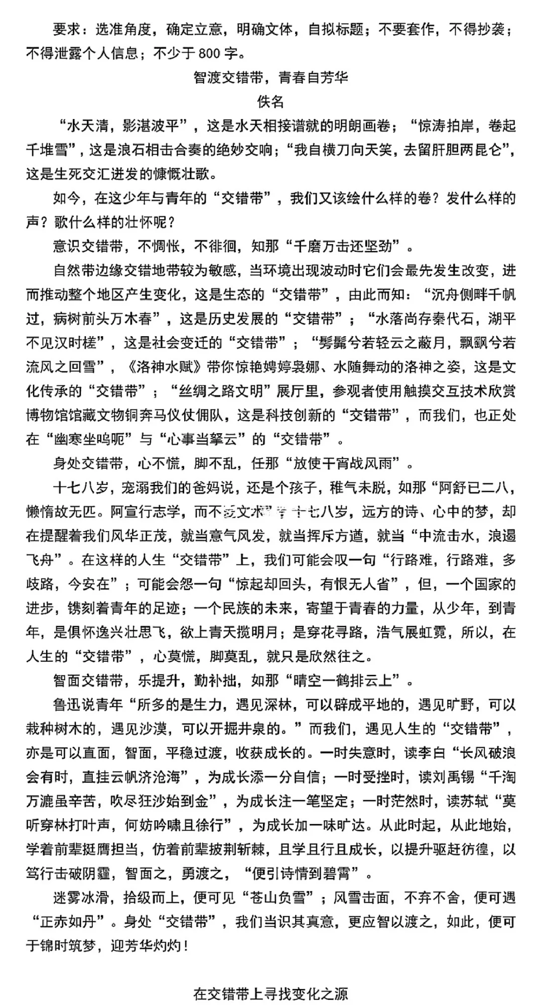 2024九省联考优秀作文10篇，真的太绝了