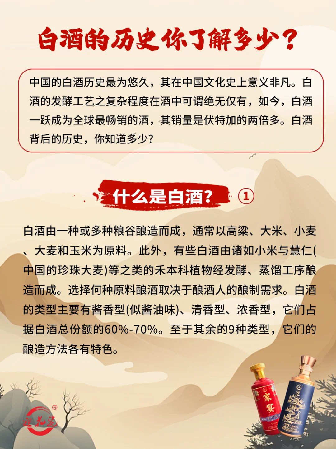 迎花瓷酱香酒为您分享白酒的历史！