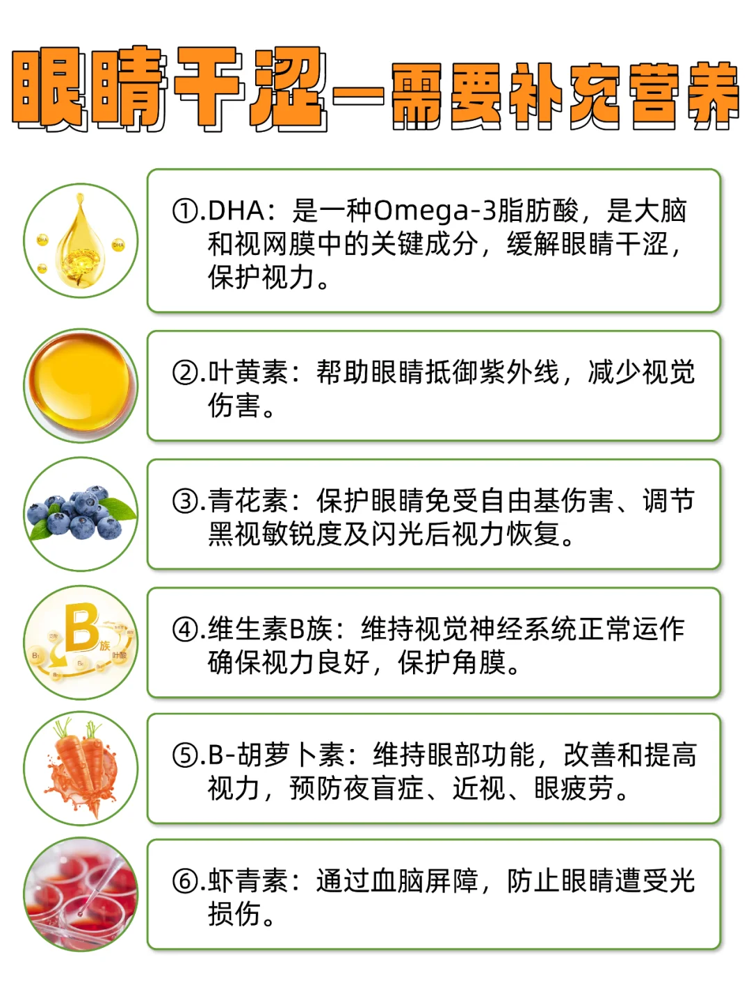 干眼症症状自测