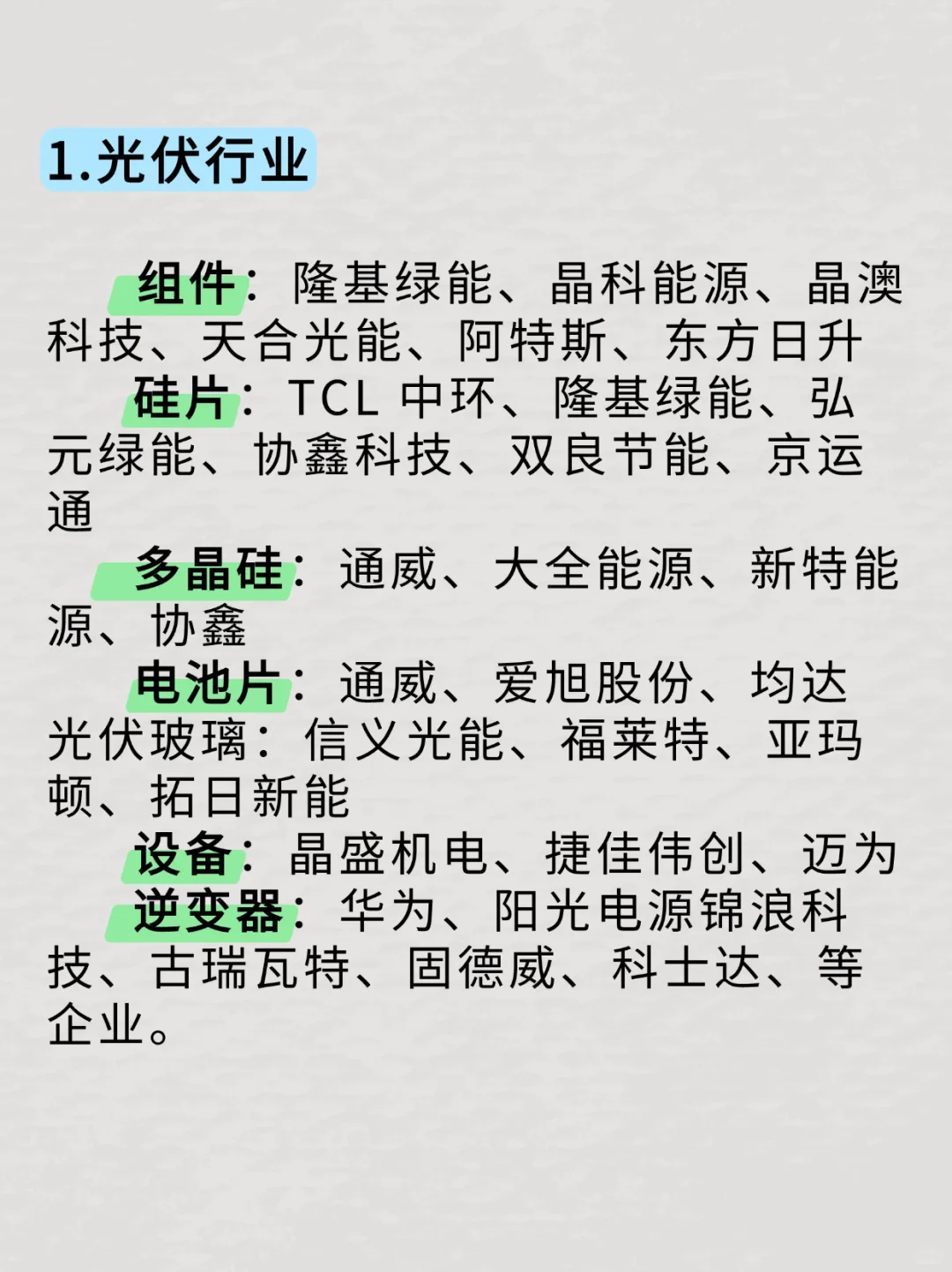 信息差【新能源6大赛道独角兽企业名单】