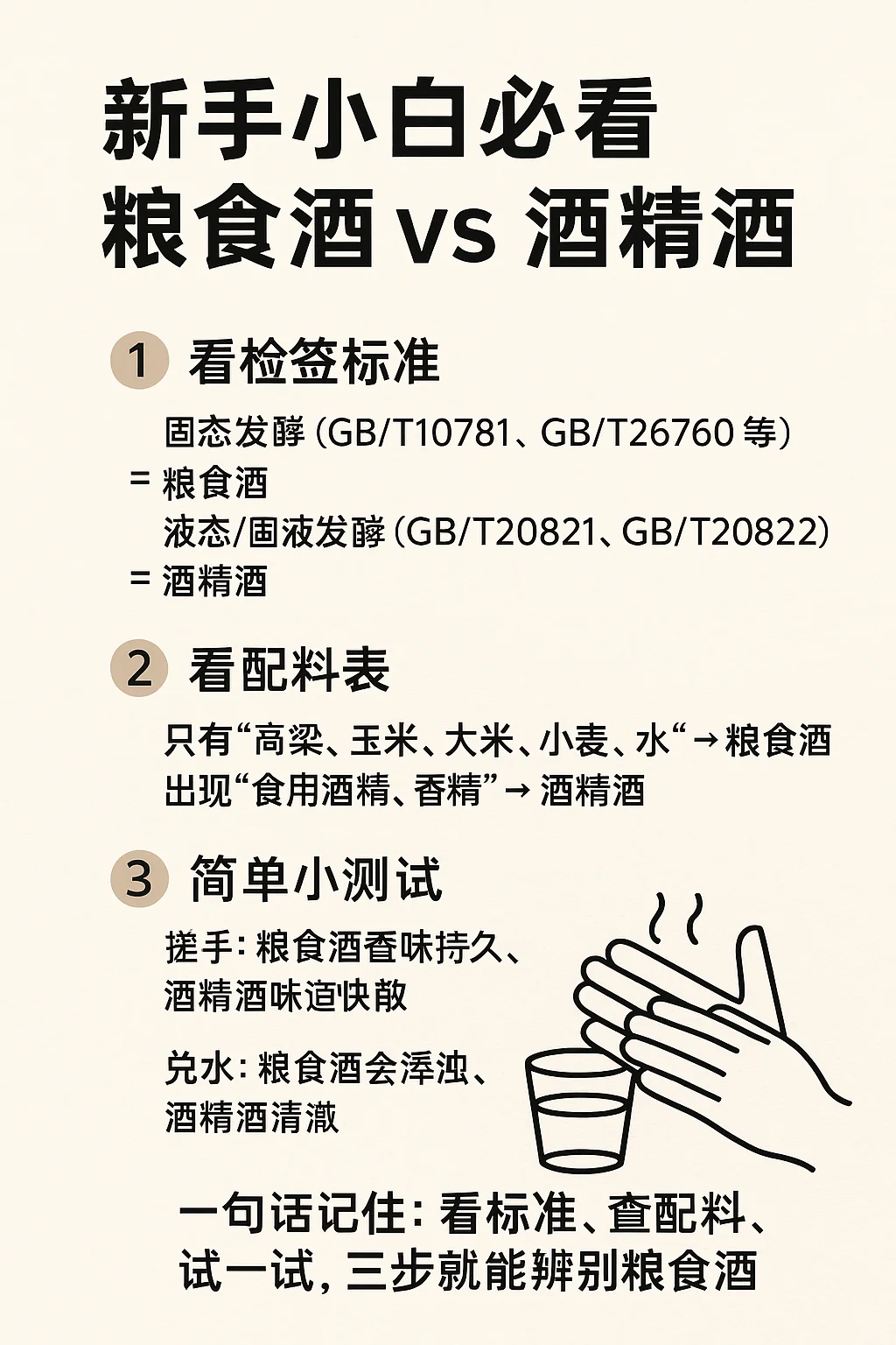 粮食酒 vs 酒精酒，8个方法一看就懂