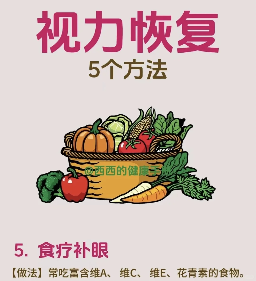 视力恢复的5️⃣个方法