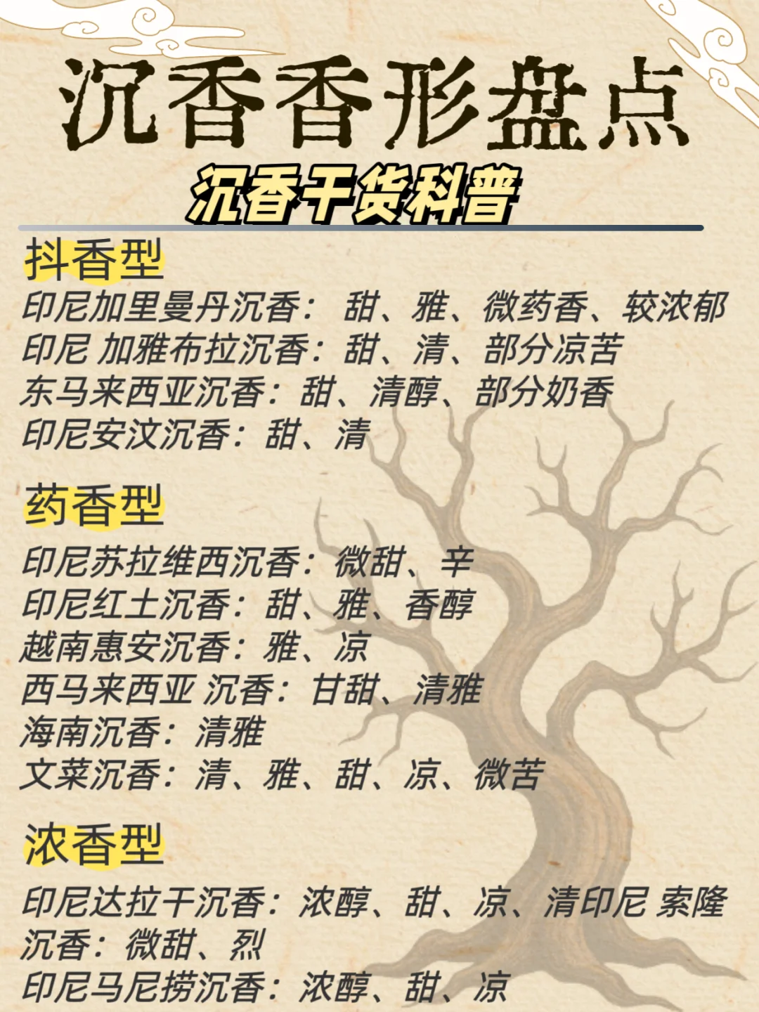 沉香香型大盘点｜新手闭眼入的香韵性格指南