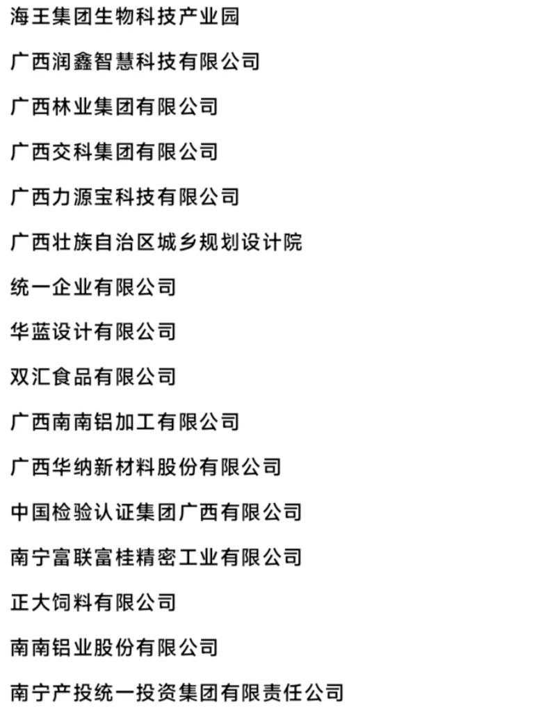 南宁头部企业盘点