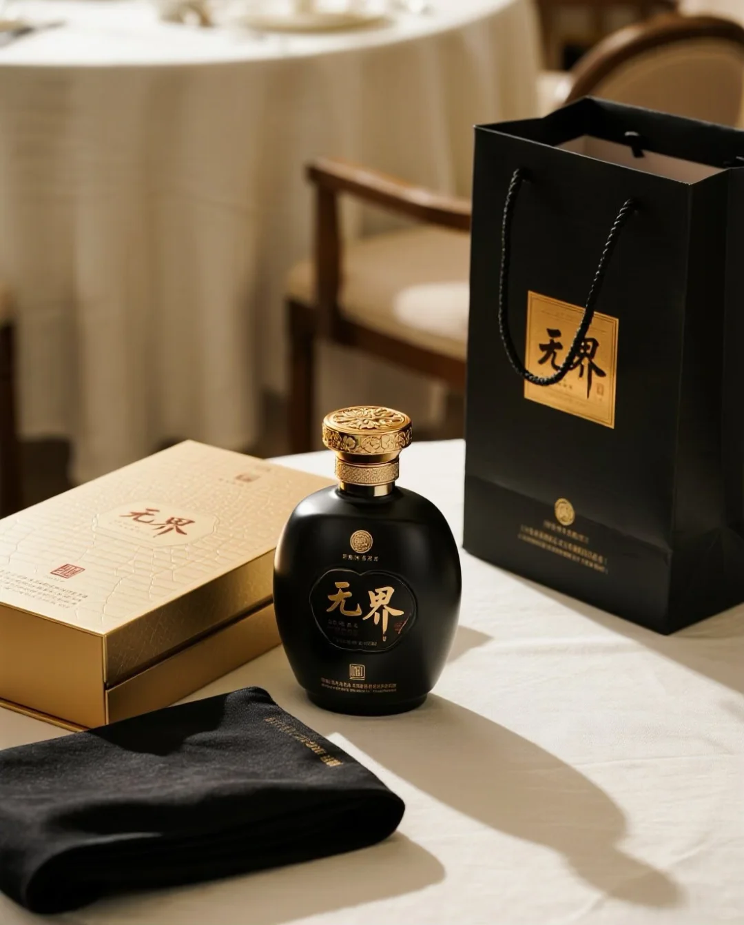 设计|高端白酒包装设计|黑金酒瓶包装设计