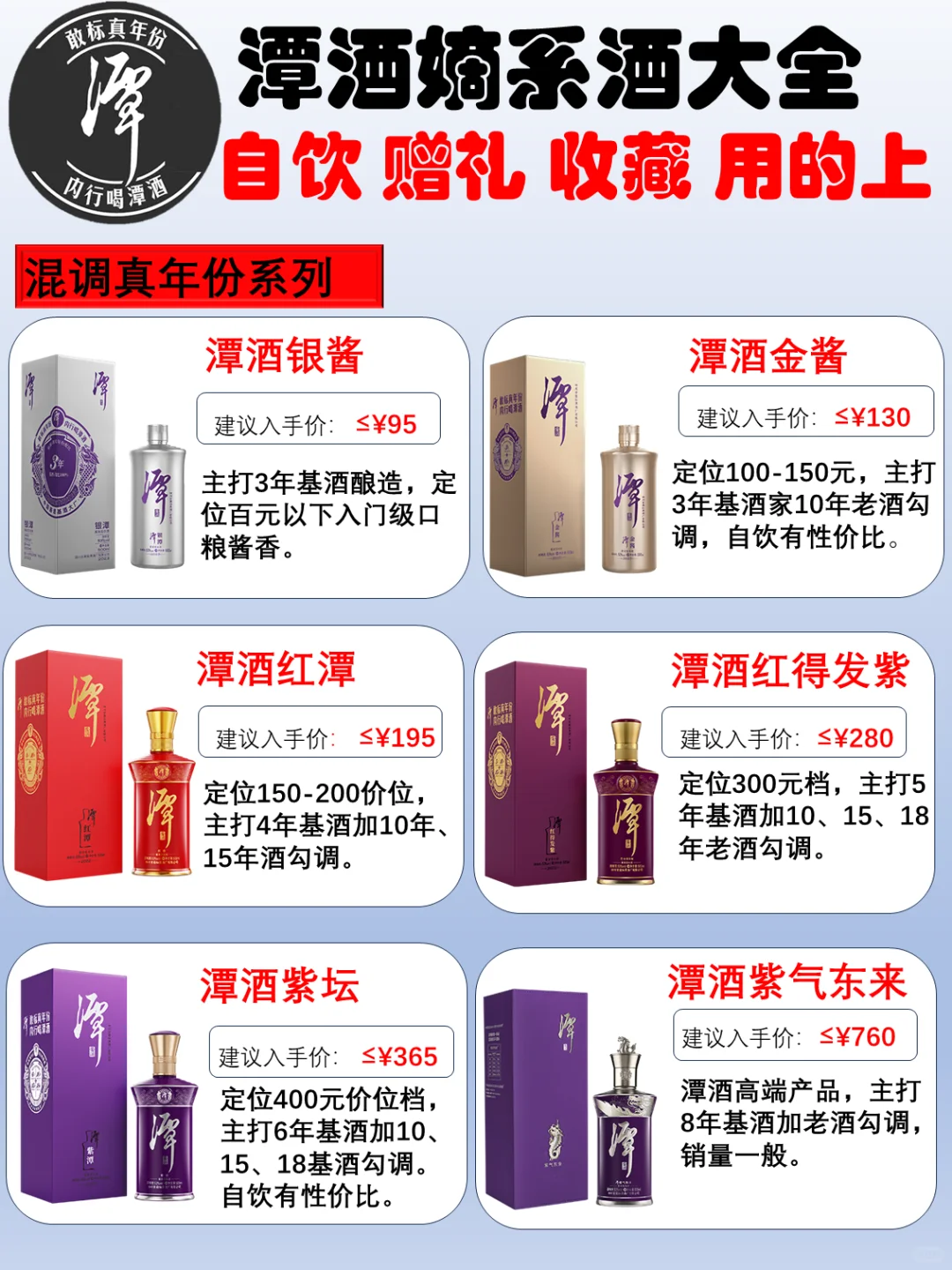 潭酒嫡系产品大全，哪些值得推荐？