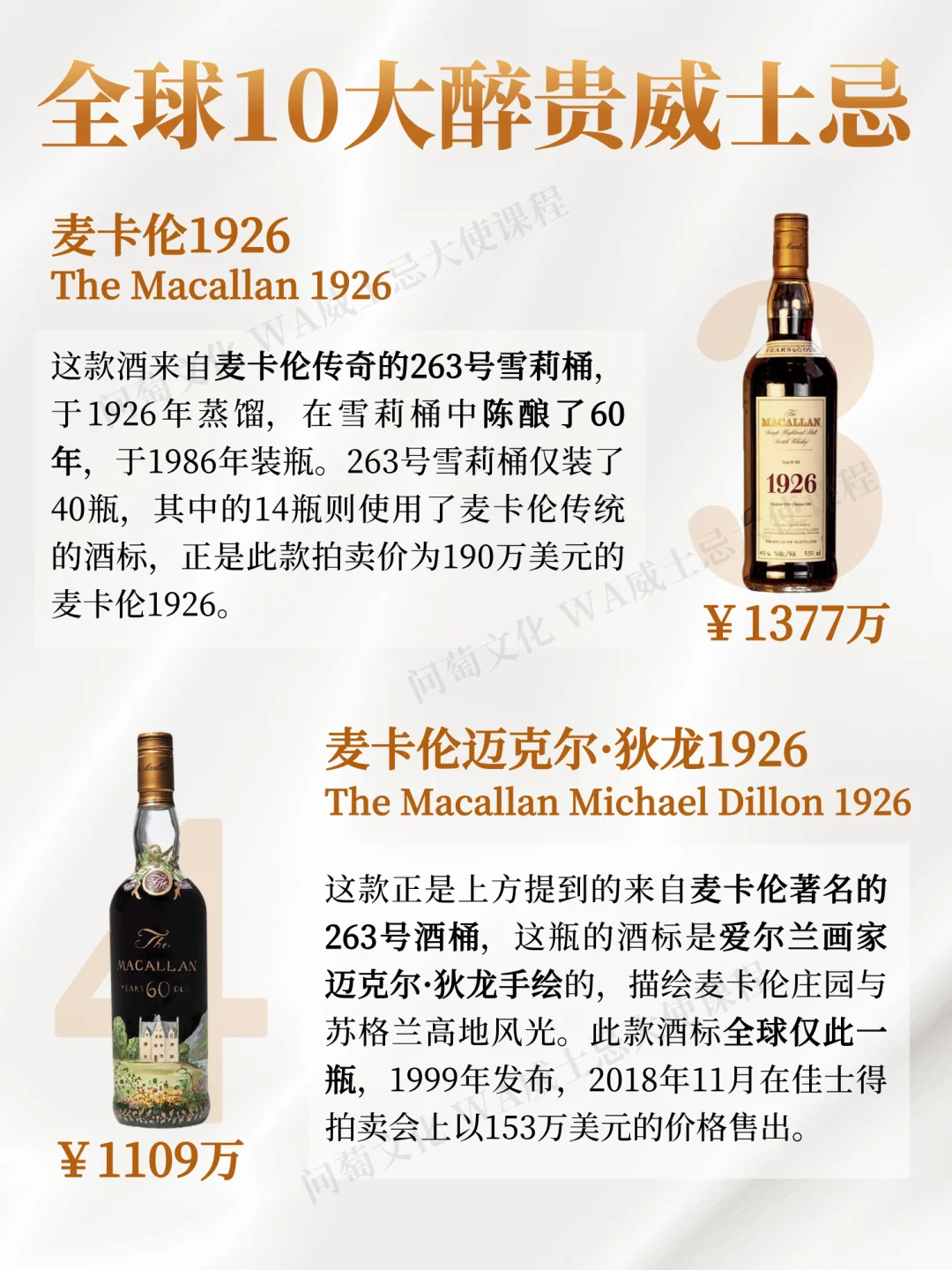 图说威士忌系列:全球10大醉贵威士忌