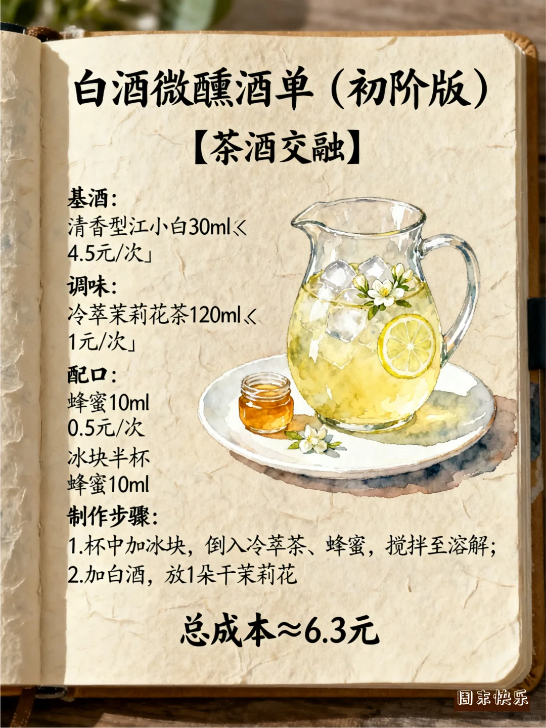 一周小调，白酒怎么调？好喝不上头！