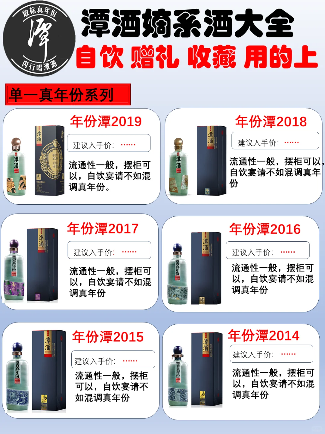 潭酒嫡系产品大全，哪些值得推荐？