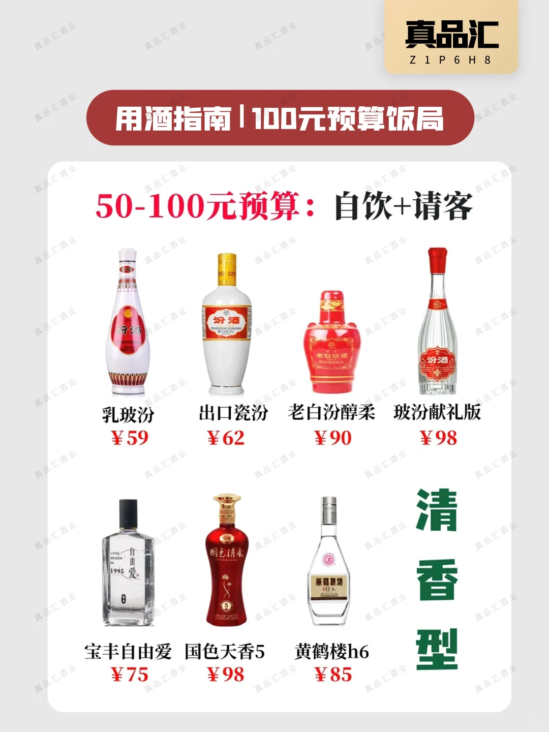用酒指南|饭局?100以内预算,22款可选❗