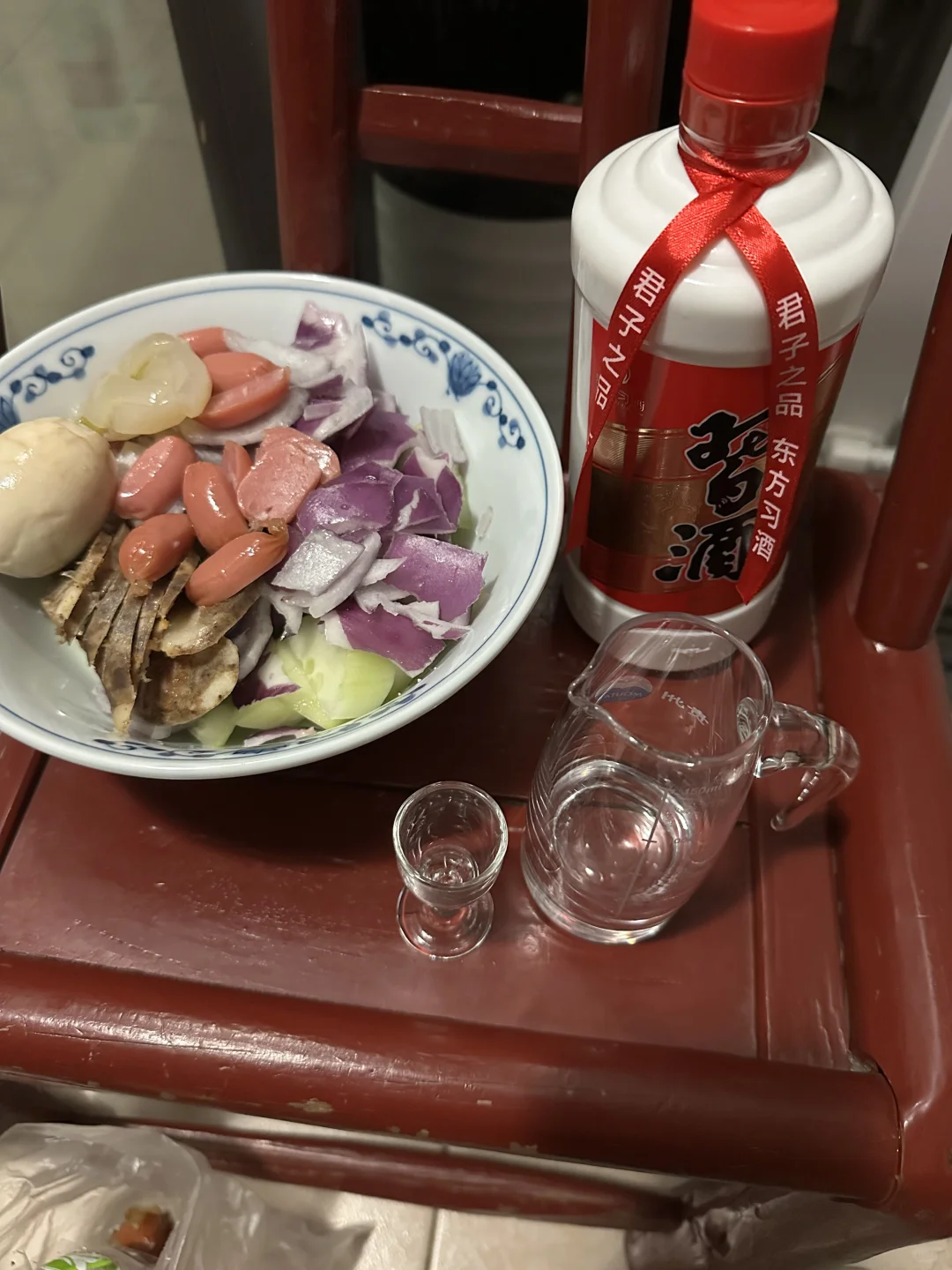 日常小酌，继续圆习酒，一瓶终于见底了