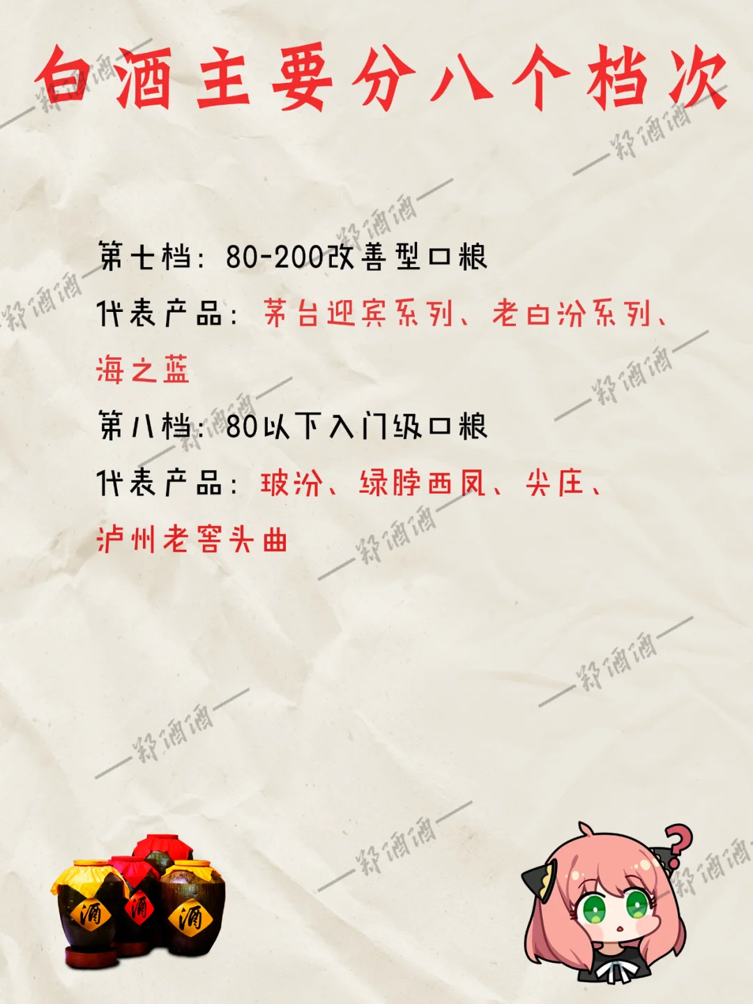 白酒也分八个档次，你喜欢喝哪一档呢？