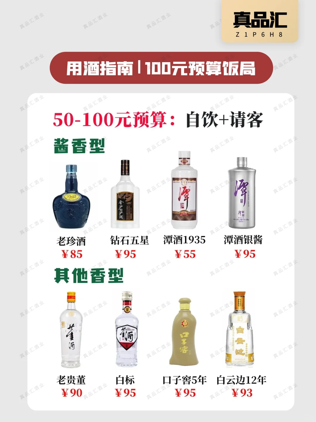 用酒指南|饭局?100以内预算,22款可选❗