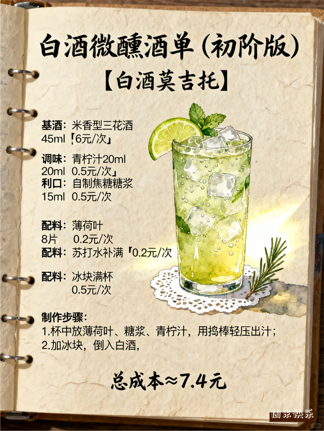 一周小调，白酒怎么调？好喝不上头！