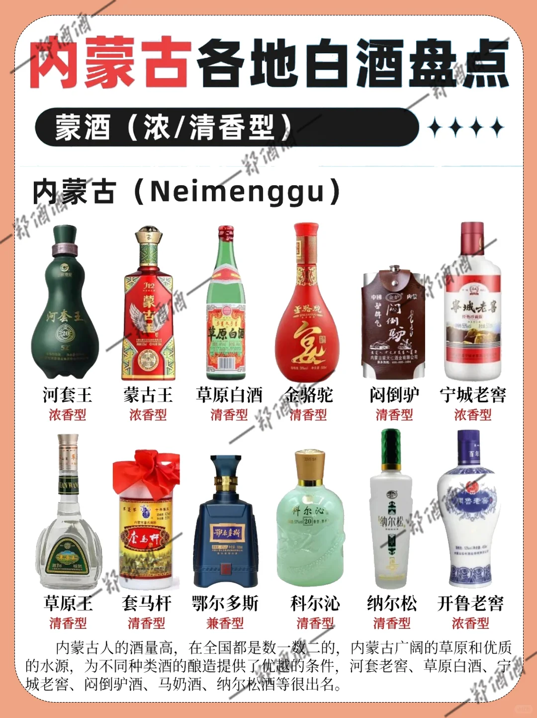 内蒙各地白酒盘点