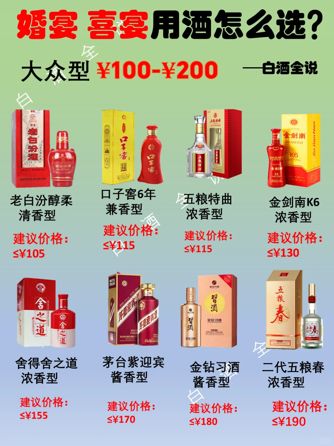 适合婚宴、喜宴的选酒攻略