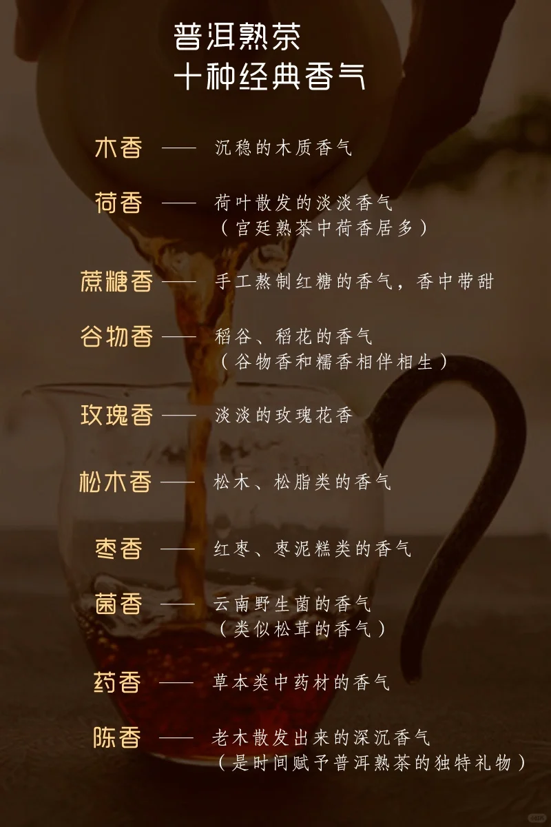 普洱熟茶十类经典香气