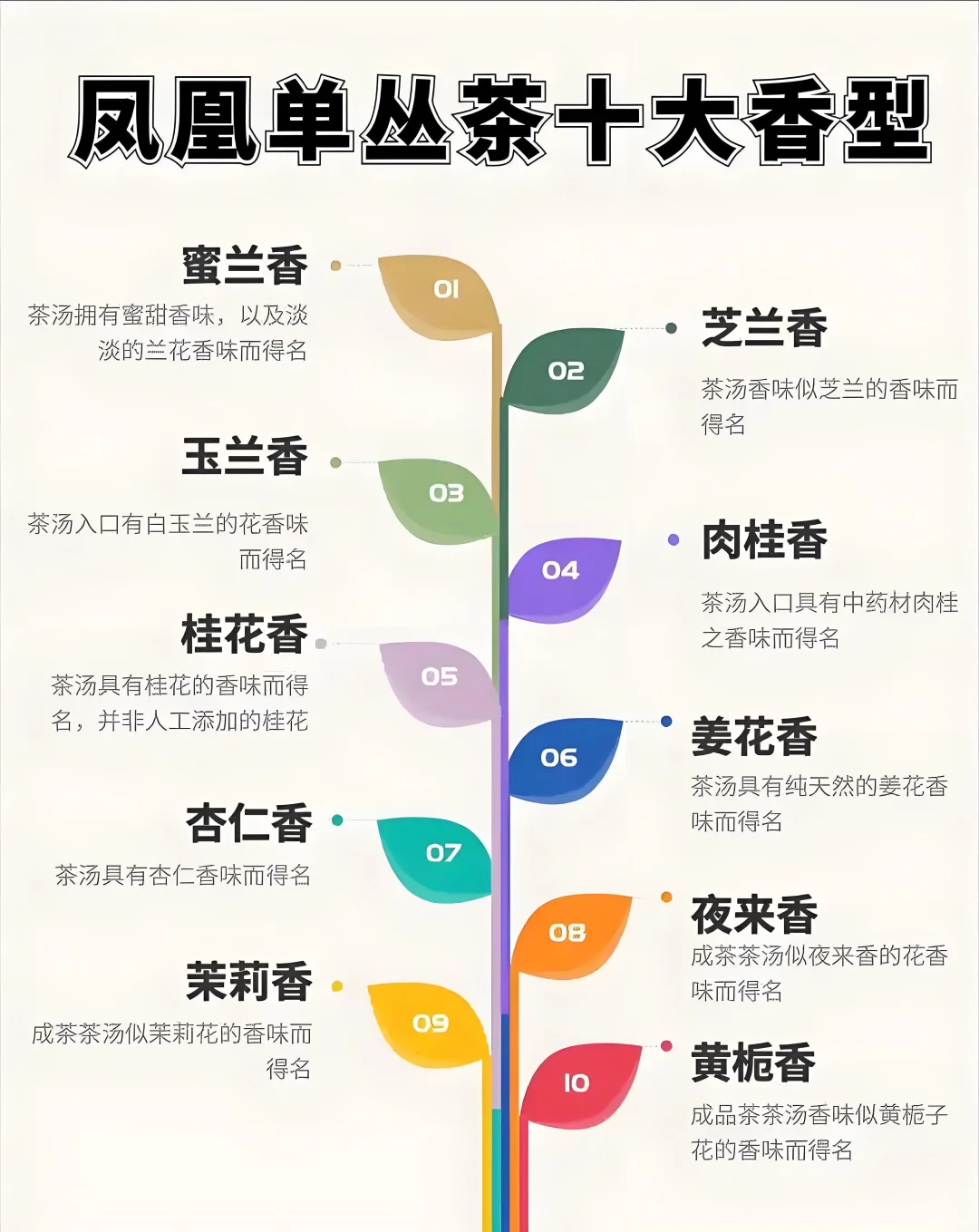 ?6张图带你了解凤凰单枞茶十大香型➕