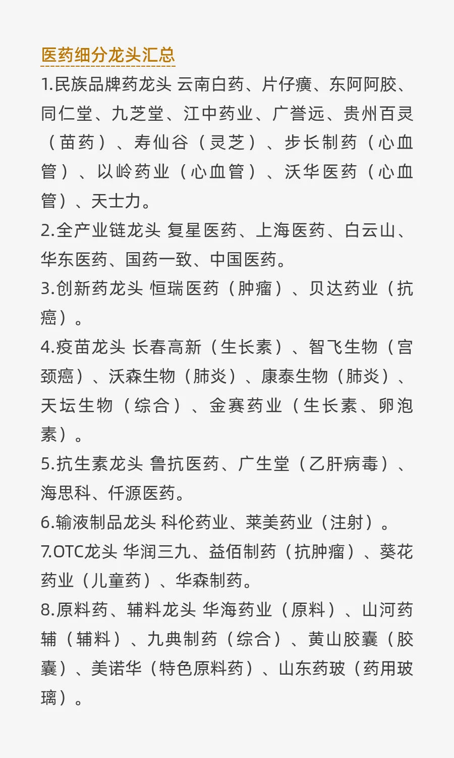 ?2025 A股细分龙头汇总《完整版》（1）