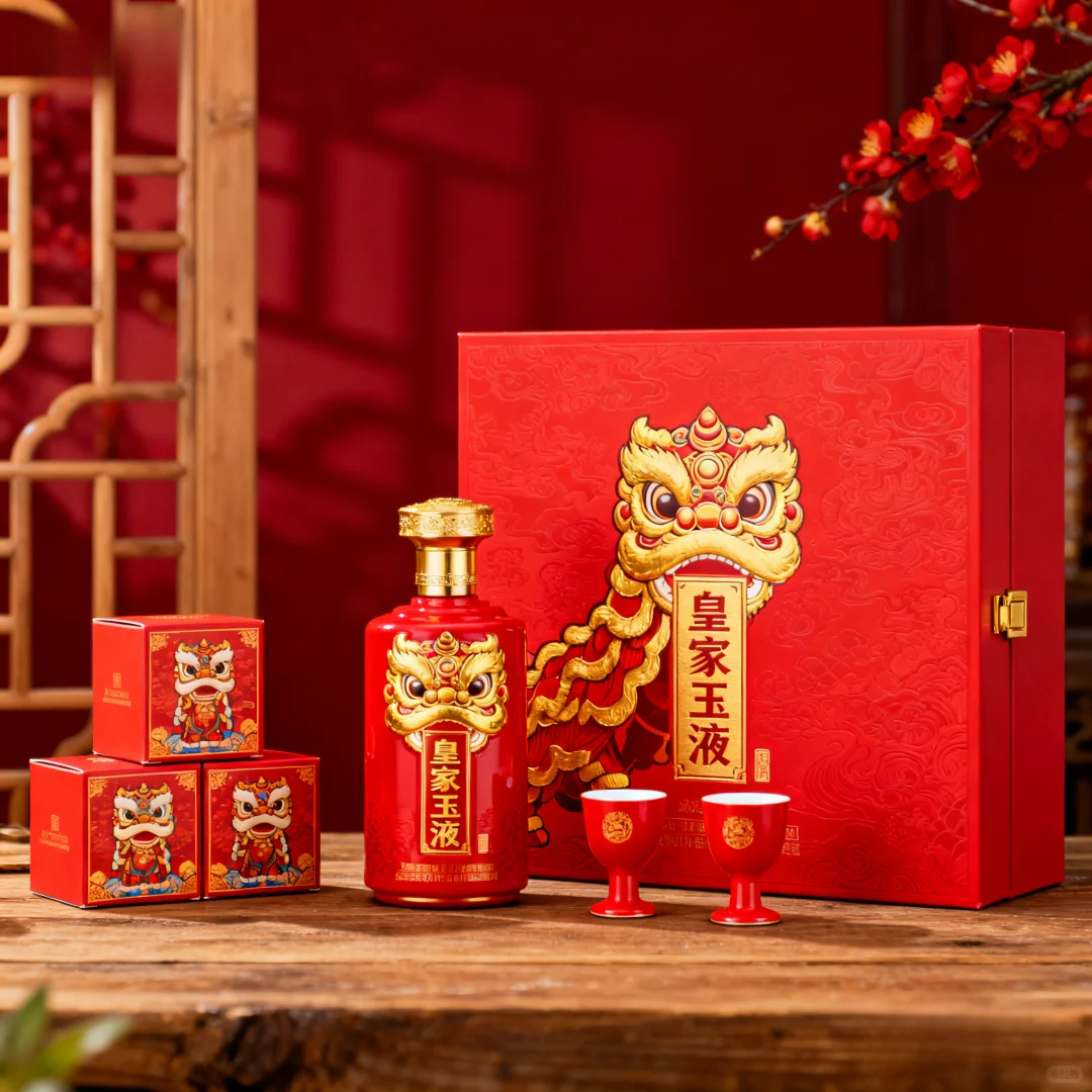 “醒狮贺岁” 系列酒水包装设计