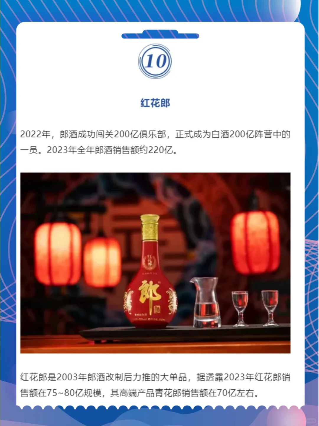 2023年销量排名前列的10款白酒