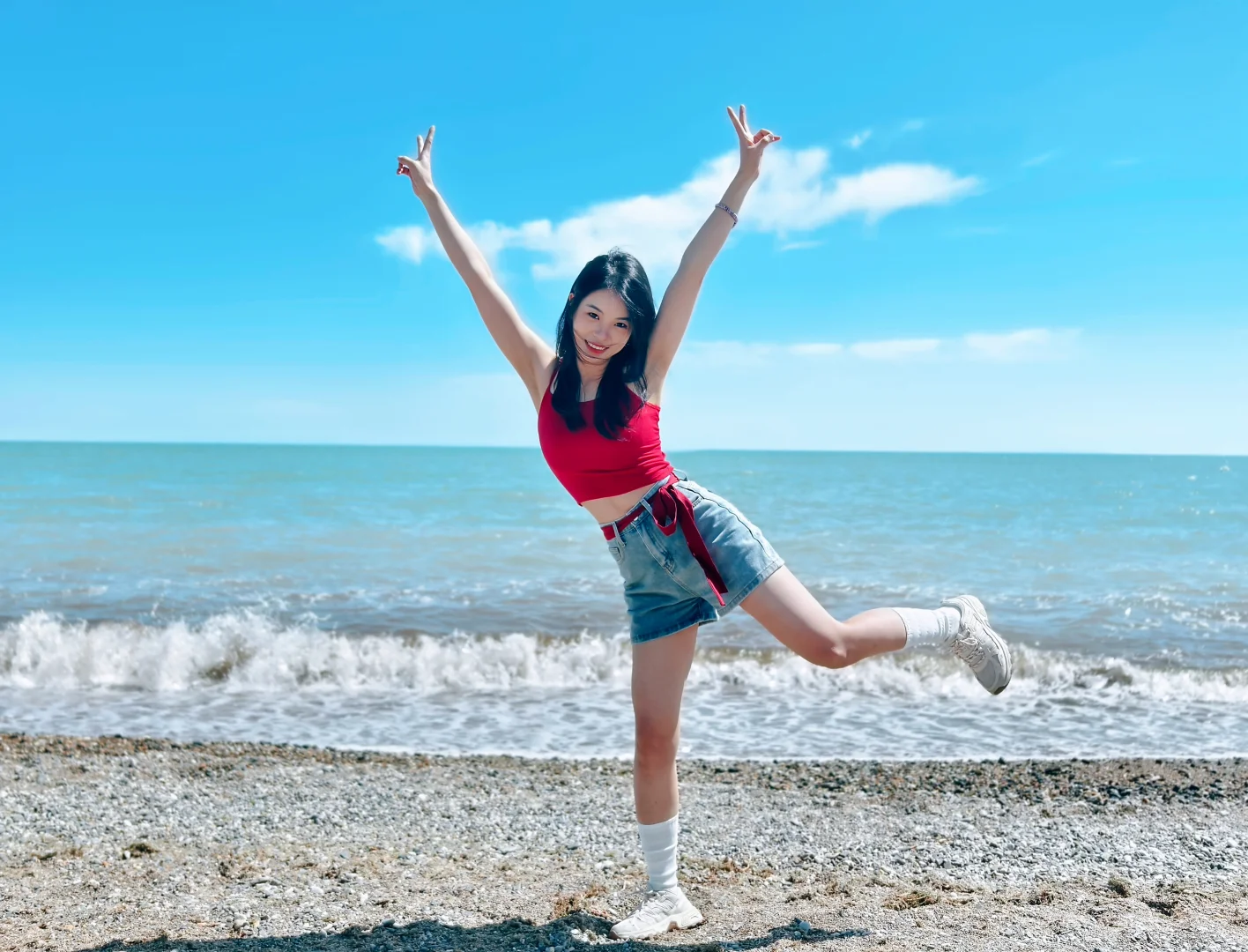 超爱活力满满的自己。