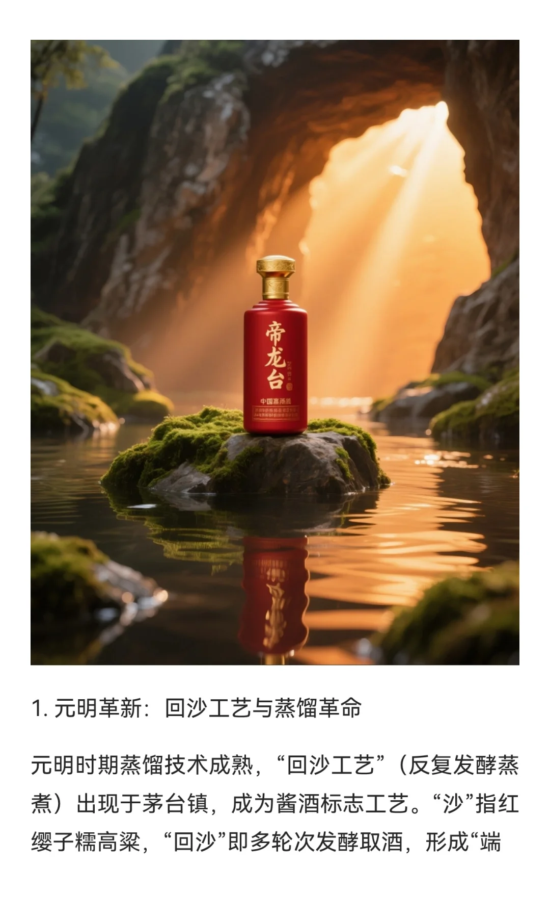 帝龙台酱酒讲述酱酒历史文化和发展历程